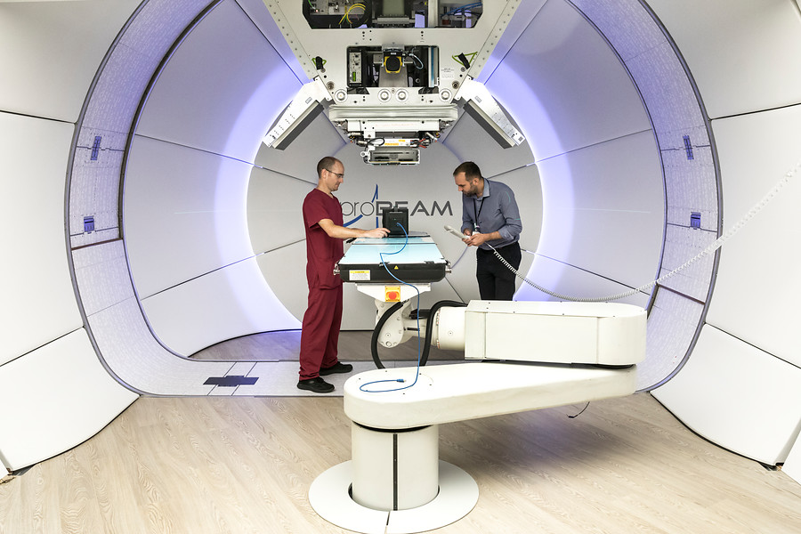 Radiotherapy, Isaac Allen, Matthew Clarke, February 2021, Proton beam therapy, PBT, gantry