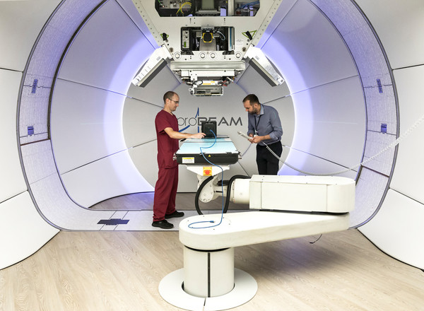 Radiotherapy, Isaac Allen, Matthew Clarke, February 2021, Proton beam therapy, PBT, gantry