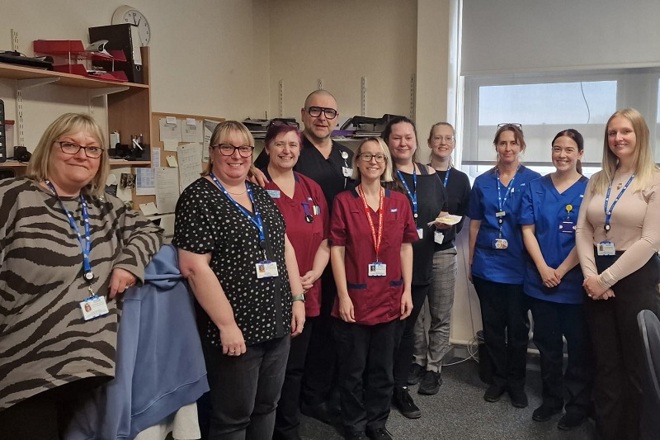 A photo of staff members at Leighton who have delivered care in the first year of The Christie haematology service.