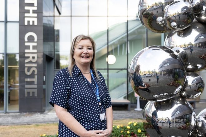 A photo of Wendy Mannion, receptionist at The Christie.