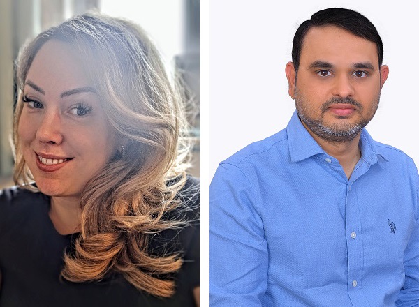 2 photos; from left to right, Christie patient Katie Blackwood and Dr Raghavendar Nagaraju.