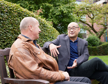 Pan Artists, garden, patients, September 2022, Carl Mann, Vincent Qiu