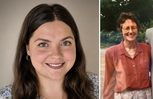 A photo on the left of Dr Eleanor Todd and on the right, Christie gift in Will pledger Margaret Parsons.
