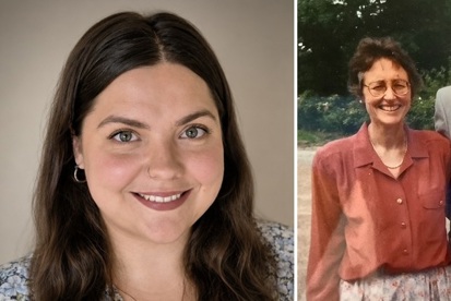 A photo on the left of Dr Eleanor Todd and on the right, Christie gift in Will pledger Margaret Parsons.