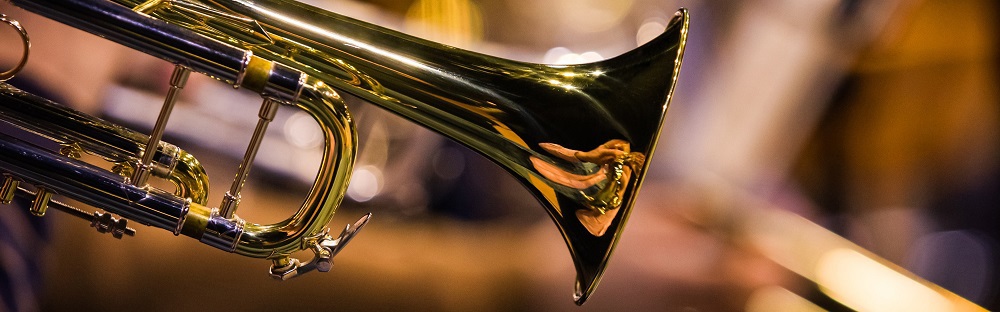 A photo of a trumpet.