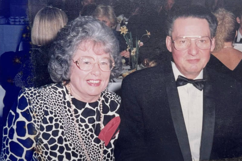 A photo of Christie Charity gift in Will pledger Dorothy Marsh and her husband Alan.