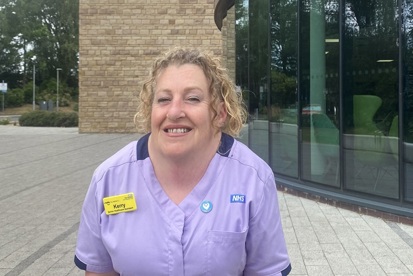 A photo of Kerry Swinson, senior healthcare assistant at The Christie at Macclesfield.