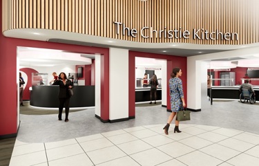 A render image of the new restaurant at The Christie.