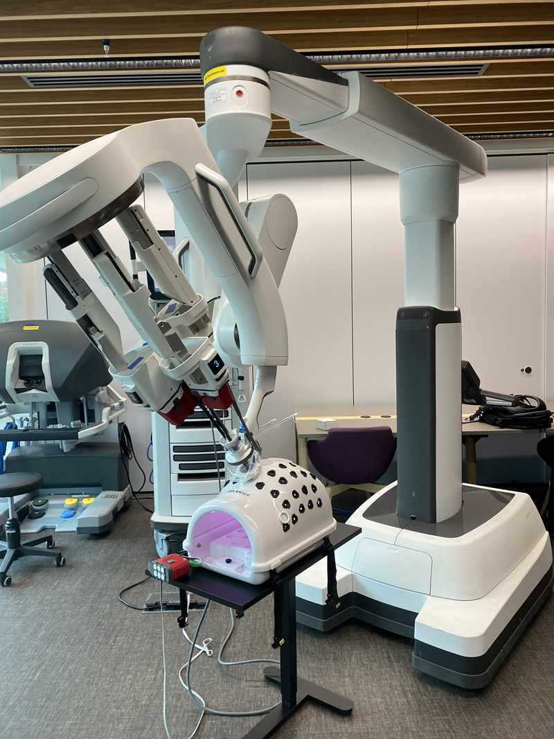 A photo of the surgical robot at The Christie.