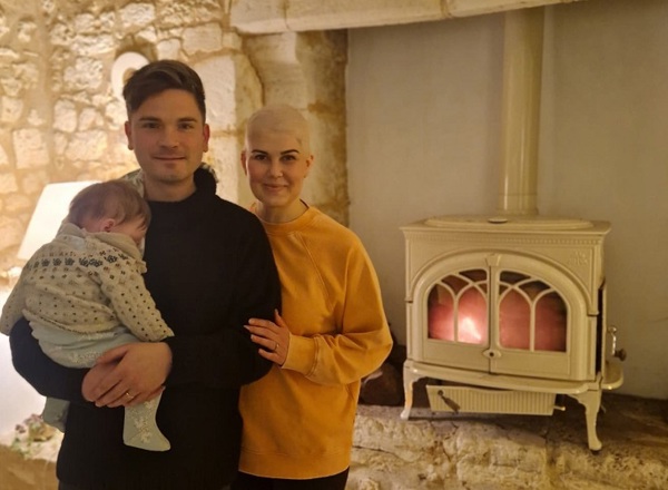 A photo of Annie Fields with husband Daniel Fenech-Soler and baby Francis.