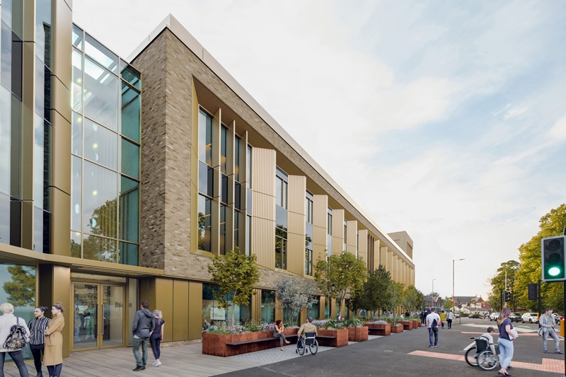 A render of the new scanning centre being built at The Christie.