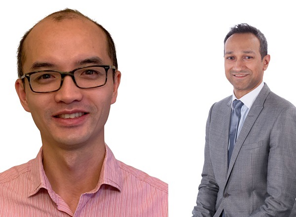 A photo on the left of Dr Justin Loke and a photo on the right of Dr Amit Patel.