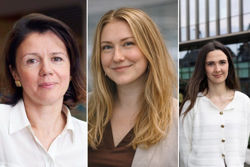 A photo of Professor Samra Turajlić, Dr Kate Brown and Dr Marija Miletić, three researchers and clinicians working at The Christie.