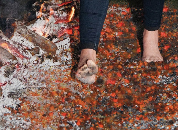 Hold a charity firewalk