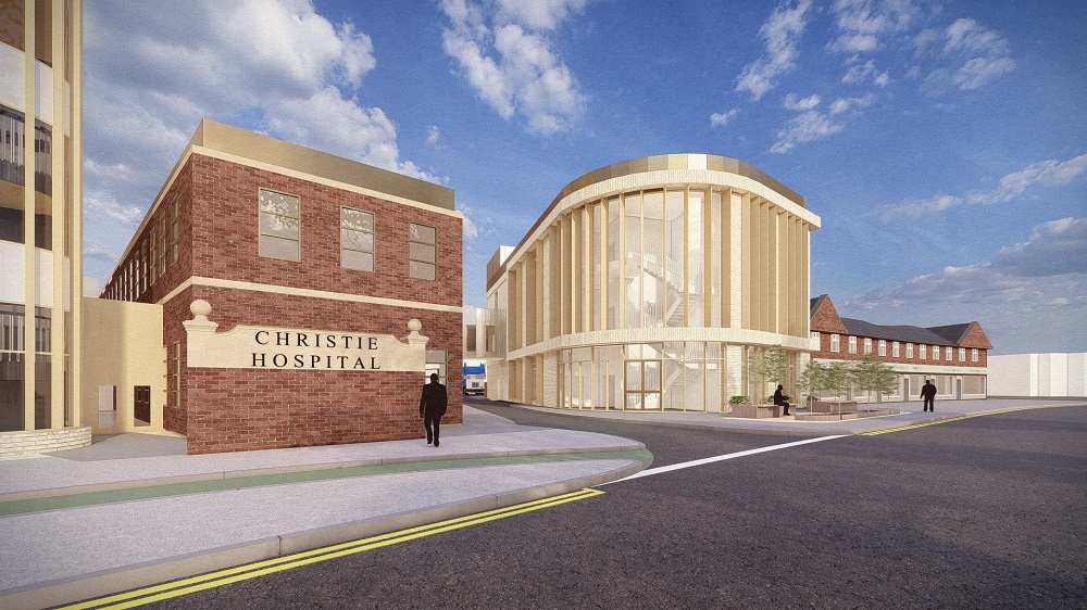 A render showing the new pathology development planned on the site of The Christie hospital on Withington Road.