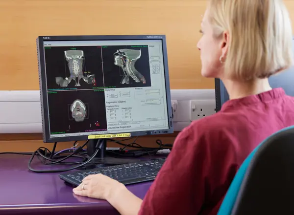 radiotherapy, linear accelerator, September 2022, research radiographer, Jacqui Parker, scan