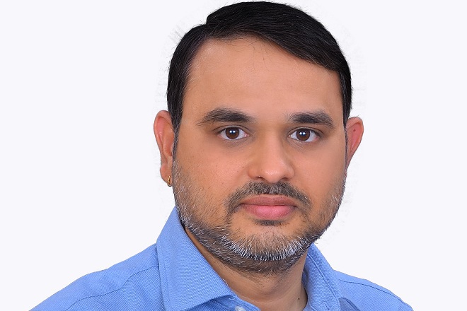 A photo of Dr Raghavendar Nagaraju, Translational Research Fellow at The Christie and CRUK National Biomarker Centre.