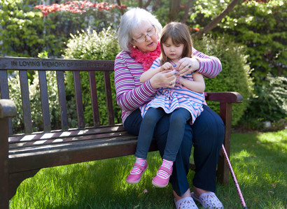 child in garden, child and grandma in garden, Amelia Dobson, Louise Dobson, 2021, Patricia Tansey