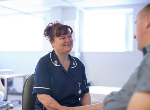 Nurse in chemotherapy unit, Rhona Johnson, SACT, October 2021